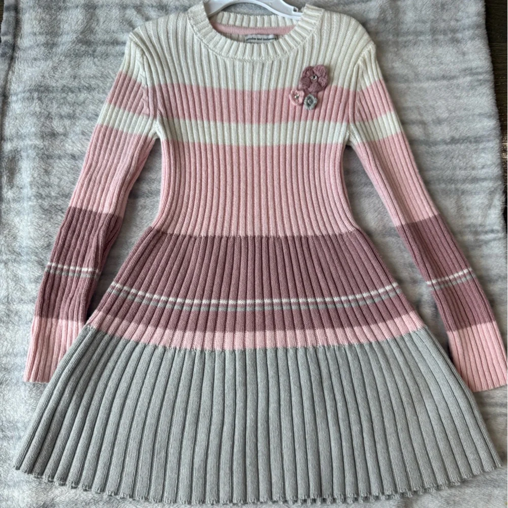 cupcakes & cashmere Multicolor‎ Ribbed Sweater Dress size 5/6